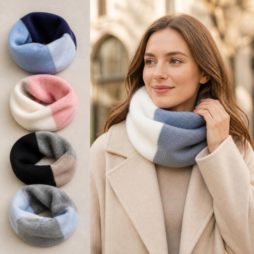 부드러운 배색 무한대 스카프 니트 스트레치 넥 워머 방 - Infinity Scarf Knit 리뷰 및 가격
